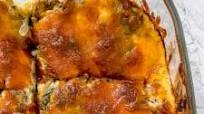Cheesy Ground Beef With Spinach And Cauliflower Rice Casserole Cheesy Ground Beef With Spinach And Cauliflower Rice Casserole