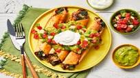 Black Bean & Poblano Flautas with Guacamole & Pico de Gallo Black Bean & Poblano Flautas with Guacamole & Pico de Gallo