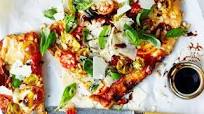 Tomato and mozzarella pizza Tomato and mozzarella pizza