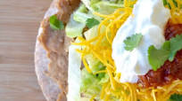 Quick Tostada on Whole Wheat Pita Quick Tostada on Whole Wheat Pita