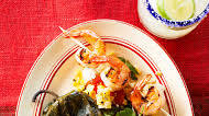 Grilled Chiles Rellenos with Mango Mojo Shrimp and Corn and Tomato Salad Grilled Chiles Rellenos with Mango Mojo Shrimp and Corn and Tomato Salad