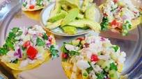 Tostadas de ceviche de Pescado Tostadas de ceviche de Pescado
