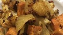 Roasted Curry-Spiced Sweet Potatoes and Cauliflower Roasted Curry-Spiced Sweet Potatoes and Cauliflower