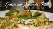 Tilapia Fillets with Guacamole Salad Tilapia Fillets with Guacamole Salad