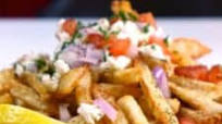 Homemade Baked Greek Fries recipe with feta cheese Homemade Baked Greek Fries recipe with feta cheese