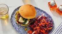 Grilled Beyond Burger™ with Guacamole, Monterey Jack Cheese & Spicy Peppers Grilled Beyond Burger™ with Guacamole, Monterey Jack Cheese & Spicy Peppers