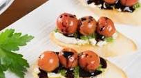 Crostini with Goat Cheese, Pesto, Roasted Tomatoes, and a Balsamic Drizzle Crostini with Goat Cheese, Pesto, Roasted Tomatoes, and a Balsamic Drizzle