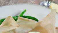 Halibut en Papillote with Lemon and White Wine Halibut en Papillote with Lemon and White Wine