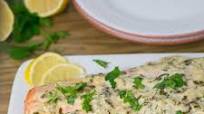 Baked Salmon with Herbed Mayo Baked Salmon with Herbed Mayo