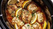 Crock Pot Lemon Garlic Butter Chicken Thighs Crock Pot Lemon Garlic Butter Chicken Thighs