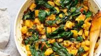 Garlic Potato Spinach Stir fry ( Lasooni Aloo Palak) Garlic Potato Spinach Stir fry ( Lasooni Aloo Palak)