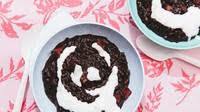 Thai Black Sticky Rice Pudding with Coconut Cream Thai Black Sticky Rice Pudding with Coconut Cream