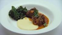 Beef Cheek with Cavolo Nero, Polenta and Fried Oregano Beef Cheek with Cavolo Nero, Polenta and Fried Oregano