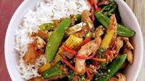 Sticky pork stir-fry Sticky pork stir-fry