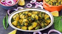 Aloo palak ki sabji | Aloo palak recipe dry | Potato spinach curry Aloo palak ki sabji | Aloo palak recipe dry | Potato spinach curry