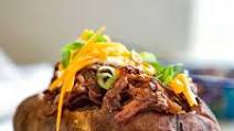 Slow Cooker BBQ Beef Stuffed Potatoes Slow Cooker BBQ Beef Stuffed Potatoes