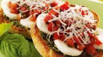 Mozzarella Pesto Bruschetta Mozzarella Pesto Bruschetta