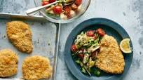 Sheet-Pan Crispy Pork Schnitzel Sheet-Pan Crispy Pork Schnitzel