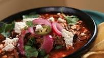 Red Pork Posole with Pickled Onions and Queso Fresco Red Pork Posole with Pickled Onions and Queso Fresco