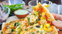 Tandoori Vegetarian Pizza (makes 2 pies / 8 slices of pizza) Tandoori Vegetarian Pizza (makes 2 pies / 8 slices of pizza)
