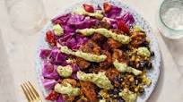 Mexican Chicken & Guacamole Dressing with Sautéed Corn & Black Beans Mexican Chicken & Guacamole Dressing with Sautéed Corn & Black Beans