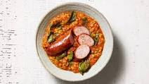 Kielbasa and Lentil Rice with Spinach Kielbasa and Lentil Rice with Spinach