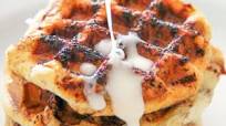Cinnamon Roll Waffles with Cream Cheese Glaze Cinnamon Roll Waffles with Cream Cheese Glaze