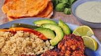 roasted BBQ cauliflower, pepita dressing & cilantro-lime quinoa roasted BBQ cauliflower, pepita dressing & cilantro-lime quinoa