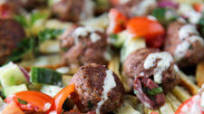 Gyro Meatball Loaded Fries with Tzatziki Sauce Gyro Meatball Loaded Fries with Tzatziki Sauce