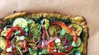 Veggie Pizza on homemade Cauliflower Pizza Crust Veggie Pizza on homemade Cauliflower Pizza Crust