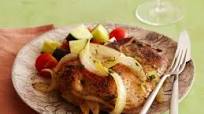 Apple and Onion-Stuffed Pork Chops with Orange-Pineapple Gravy Apple and Onion-Stuffed Pork Chops with Orange-Pineapple Gravy