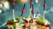 Mini Chicken Caesar Skewers Mini Chicken Caesar Skewers