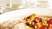 Grouper with Roasted Corn and Peppers Grouper with Roasted Corn and Peppers