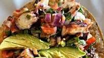 Shrimp and octopus tostadas Shrimp and octopus tostadas