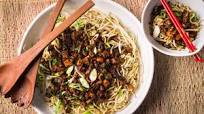 Hakka Chinese Noodles with Pork & Mushroom Sauce Hakka Chinese Noodles with Pork & Mushroom Sauce