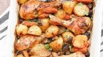 One Pan Baked Chicken Legs and Potatoes One Pan Baked Chicken Legs and Potatoes