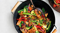Sticky Chinese pork stir-fry Sticky Chinese pork stir-fry