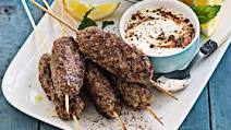 Pork koftas with tabbouleh & spiced yoghurt Pork koftas with tabbouleh & spiced yoghurt