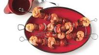 Grilled Shrimp and Sausage Skewers with Smoky Paprika Glaze Grilled Shrimp and Sausage Skewers with Smoky Paprika Glaze