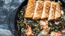 Keto Crispy Pork Belly with Kimchi Collard Greens Keto Crispy Pork Belly with Kimchi Collard Greens