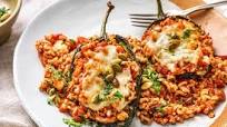 Turkey Chile Rellenos with Poblano Peppers and Southwest-Style Sauce Turkey Chile Rellenos with Poblano Peppers and Southwest-Style Sauce
