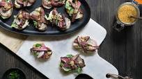 Venison Heart Crostini Venison Heart Crostini