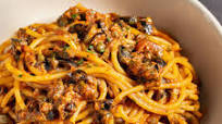 Spaghetti Puttanesca (Spaghetti With Capers, Olives, and Anchovies) Recipe Spaghetti Puttanesca (Spaghetti With Capers, Olives, and Anchovies) Recipe
