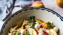 Peach Corn Caprese Couscous Salad Peach Corn Caprese Couscous Salad