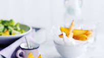 Chunky spiced chicken burgers with wedges Chunky spiced chicken burgers with wedges
