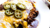 Chicken-fried steak with red chile gravy Chicken-fried steak with red chile gravy