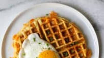 Cheesy Cauliflower Waffles Cheesy Cauliflower Waffles