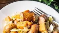 Paleo Chicken Sausage with Sweet Potatoes & Cabbage Paleo Chicken Sausage with Sweet Potatoes & Cabbage