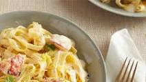 Lemon Fettuccine Alfredo with Lobster Lemon Fettuccine Alfredo with Lobster