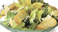 Caesar Salad with Baguette Croutons and Crispy Garlic Chips Caesar Salad with Baguette Croutons and Crispy Garlic Chips